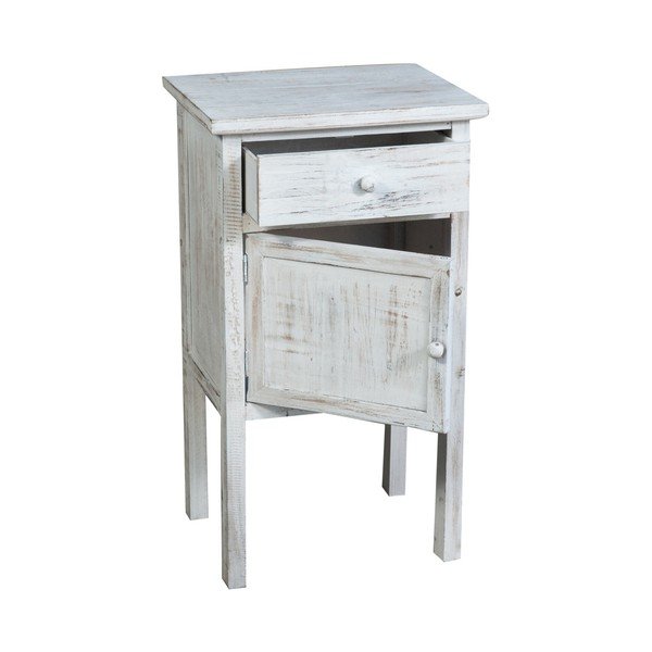 Noptieră din lemn Biscottini Bedside, alb-image-2