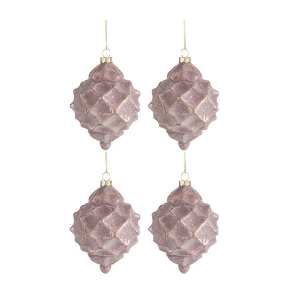 Set 4 decorațiuni Crăciun Bauble