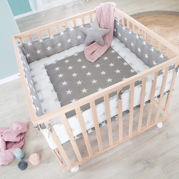 Țarc pentru copii în culoare naturală 100x100 cm – Roba-image-1