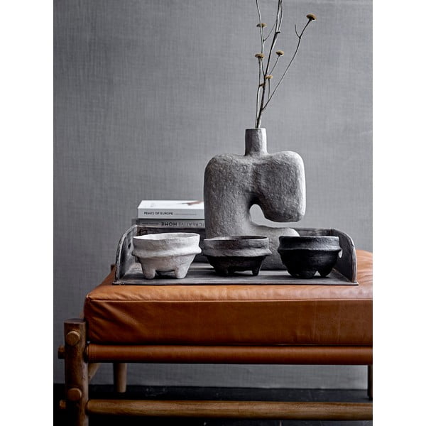 Vază decorativă din hârtie Bloomingville Banael, înălțime 36 cm, gri-image-1