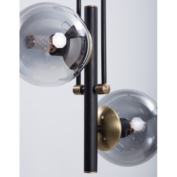 Plafonieră neagră cu abajur din sticlă ø 15 cm Libra – Squid Lighting-image-3