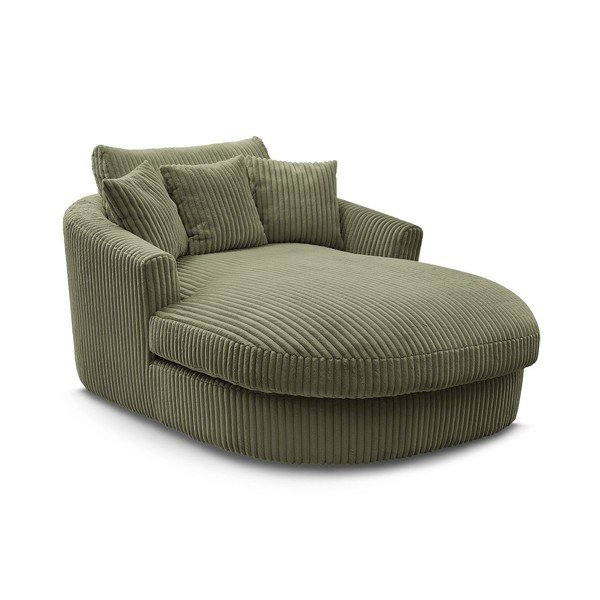 Fotoliu verde cu tapițerie din catifea reiată Belem – Bobochic Paris