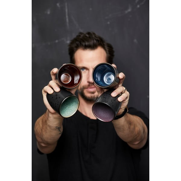 Căni negre 4 buc. pentru latte din ceramică 270 ml Gastro Black/Mix – Bitz-image-3