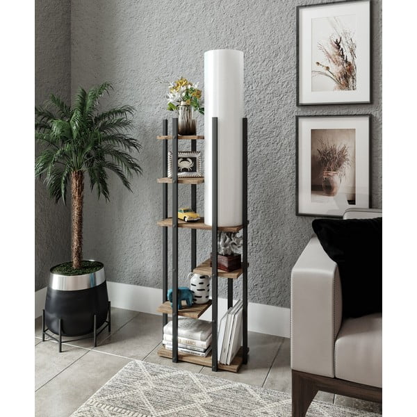 Lampadar negru-alb/în culoare naturală (înălțime 84 cm) Vogue – Opviq lights-image-2