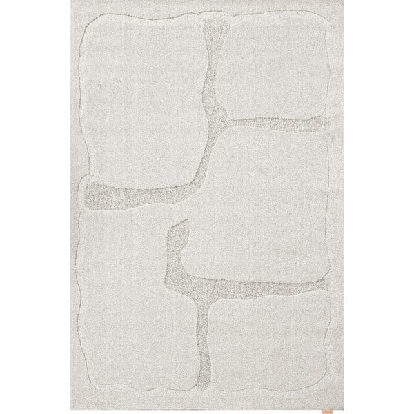 Covor gri deschis din lână 200x300 cm Morphic Organica – Agnella