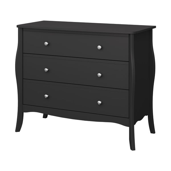 Comodă neagră joasă 97x80 cm Baroque - Tvilum-image-1