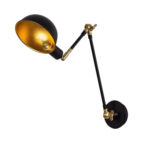 Aplică de perete neagră/aurie ø 15 cm Sihen – Opviq lights-image-4