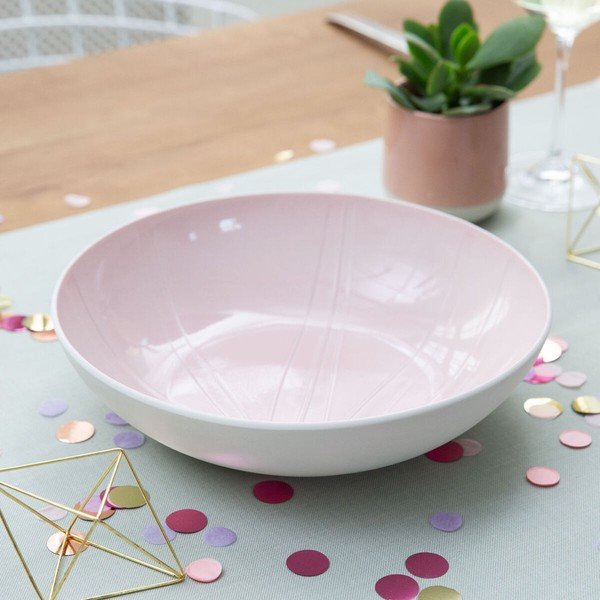 Bol din porțelan Villeroy & Boch Leaf, ⌀ 26 cm, alb-roz-image-1