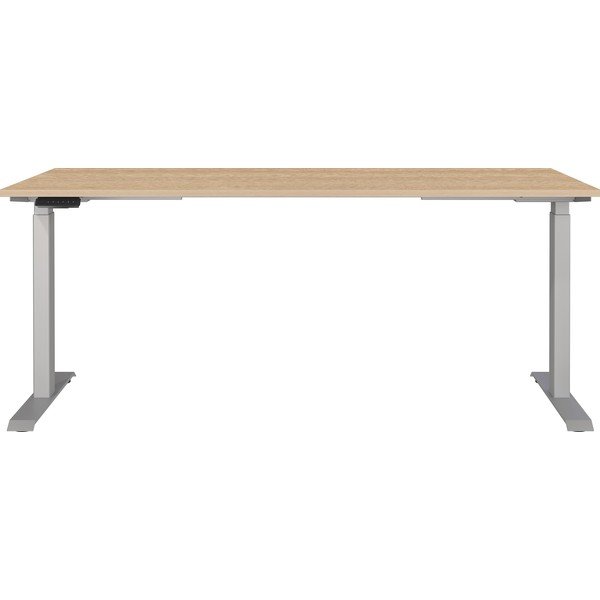 Birou reglabil cu blat cu aspect de lemn de stejar cu înălțime ajustabilă electric 80x180 cm Jet – Germania-image-1