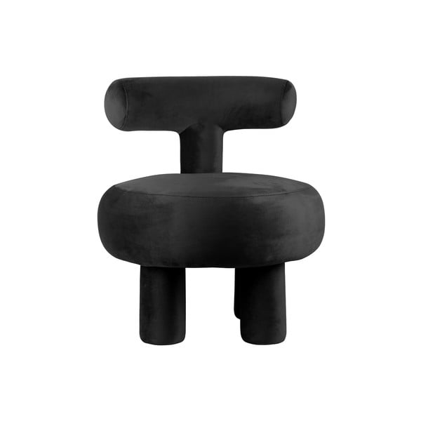 Fotoliu negru cu tapițerie din catifea Abrazo – Leitmotiv-image-1