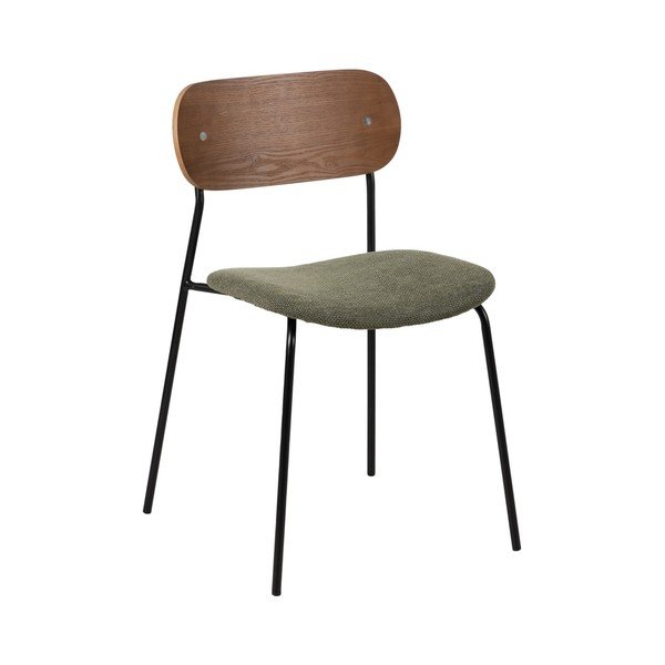 Scaune de dining verde/maro 4 buc. Moe – Ixia