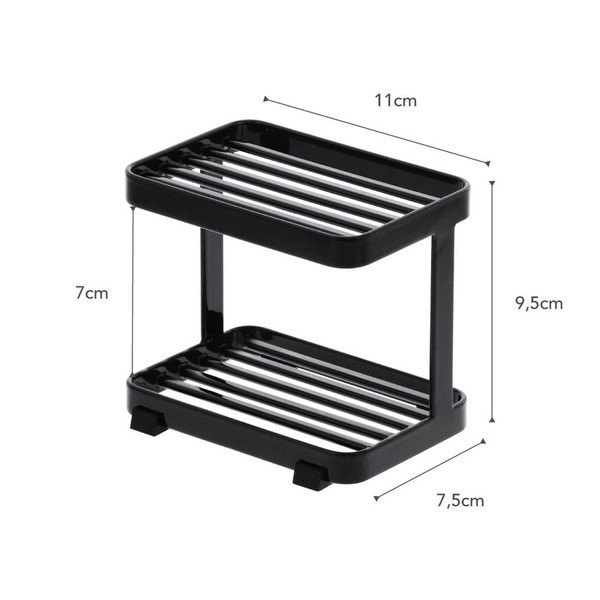 Suport pentru săpun și gel de duș YAMAZAKI Tower, negru-image-3