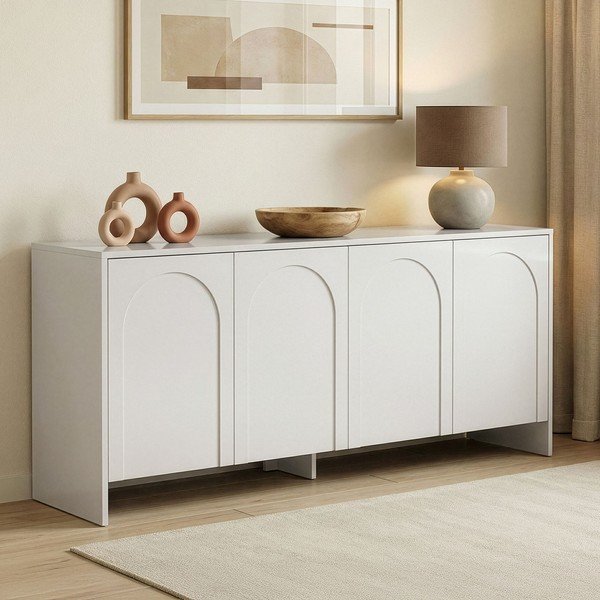 Comodă albă 180x80x45 cm Arlen  – Kalune Design-image-2