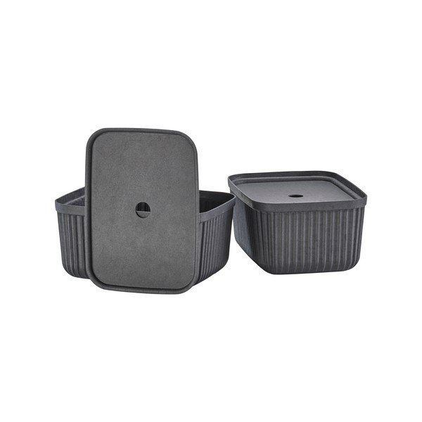 Cutii de depozitare negre 2 buc. cu capac 32x23x20,5 cm Pulp – Zone-image-2