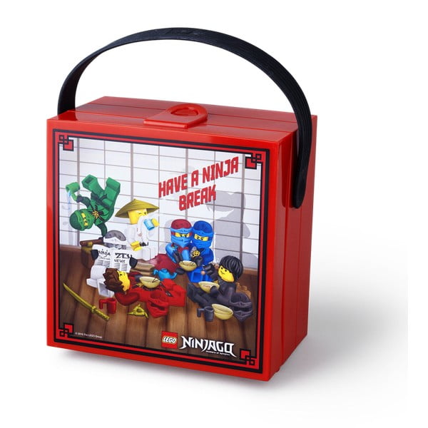 Cutie depozitare cu mâner LEGO® Ninjago, roșu