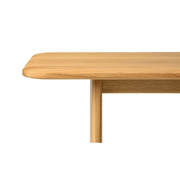 Masă consolă în culoare naturală din lemn de stejar 40x120 cm Charlotte – Micadoni -image-2