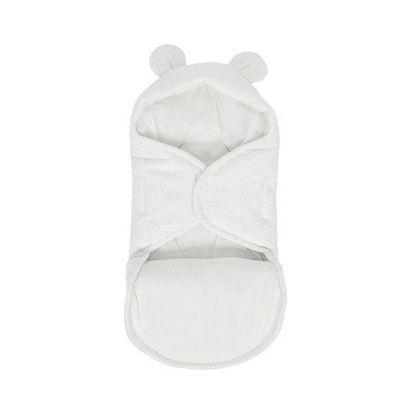 Păturică de înfășat albă din material bouclé 45x80 cm – Meowbaby-image-3