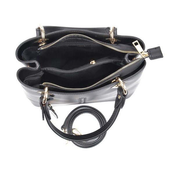 Geantă de mână din piele Roberta M Bella, negru-image-4
