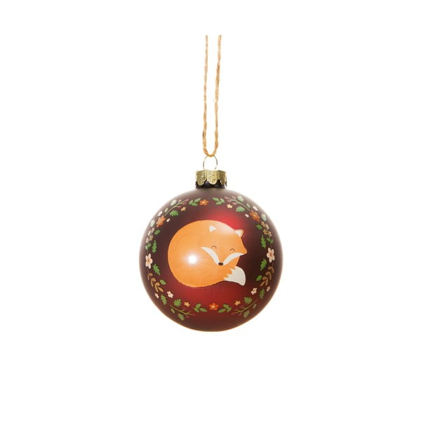 Ornament de Crăciun din sticlă Woodland Fox – Sass & Belle