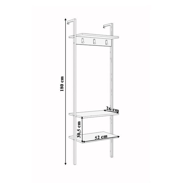 Set de hol negru din lemn reciclat Nina - Kalune Design-image-4