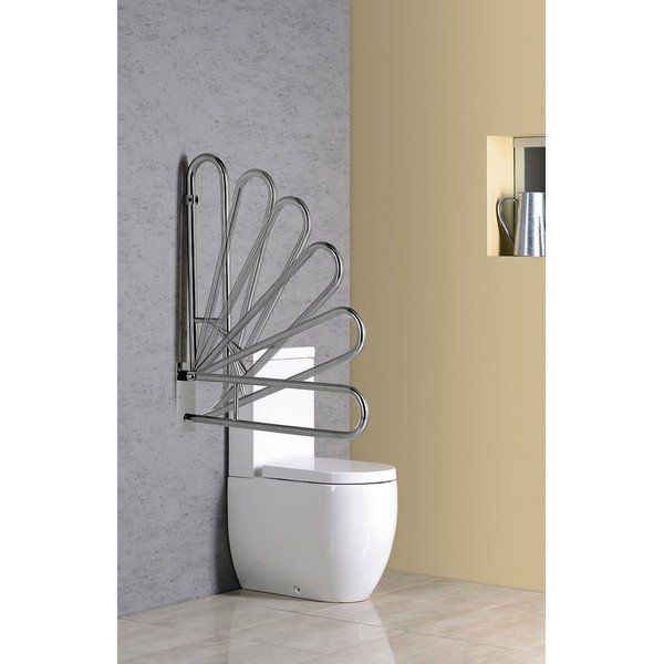 Mâner de siguranță pentru baie de montat pe perete din oțel inoxidabil 62 cm Handicap – Sapho-image-3