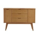 Comodă în decor de lemn de stejar Rowico Njord, lungime 122 cm