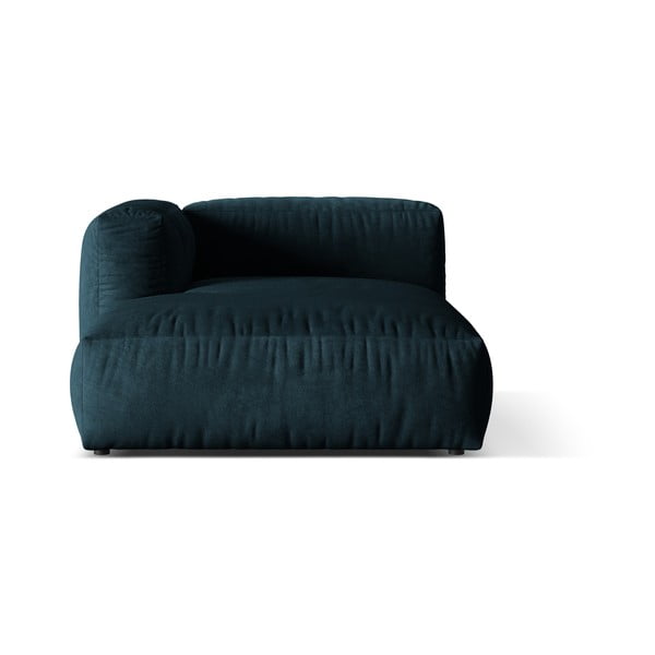 Modul pentru canapea modulară albastru închis cu tapițerie din catifea (cu colț pe partea stângă) Martina – Micadoni 