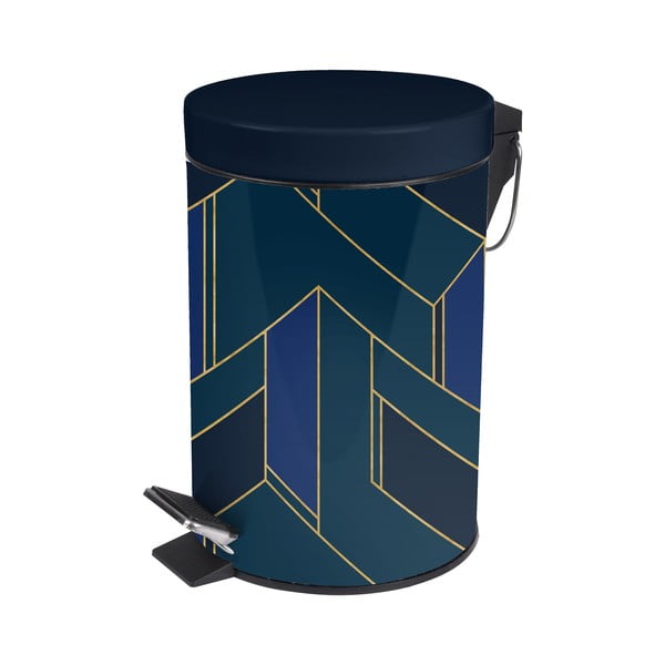 Coș de gunoi albastru închis cu pedală din metal 3 l Achille – douceur d'intérieur