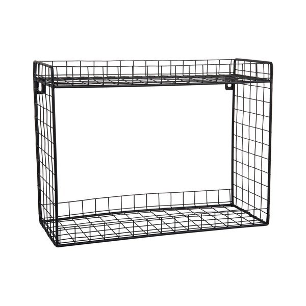 Raft negru etajat din oțel 40 cm Reja – PT LIVING-image-2