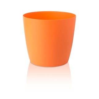 Ghiveci de flori cu roți Gardenico Ella Twist'n'Roll Smart System, ø 29 cm, portocaliu