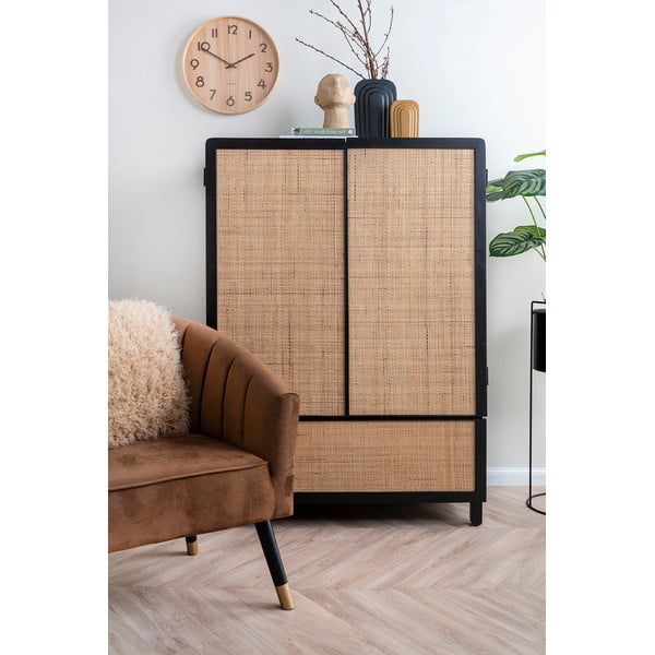 Dulap din lemn Leitmotiv Galant, negru-image-1