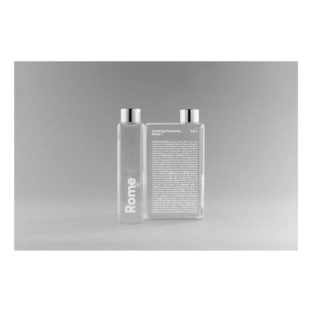 Sticlă reutilizabilă de călătorie Phil The Bottle Rome, 500 ml, transparent