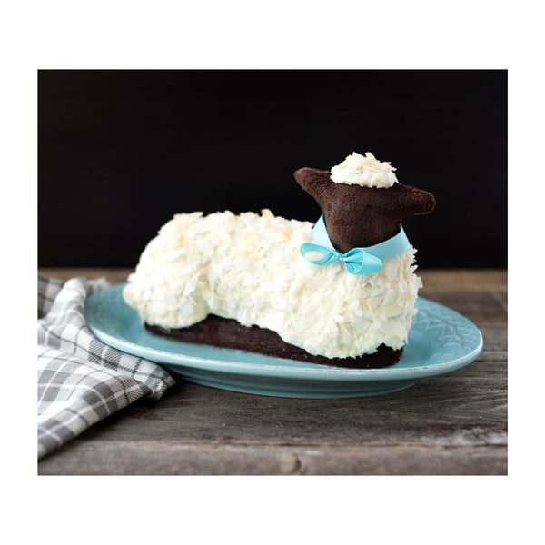 Formă pentru prăjitură în formă de miel Nordic Ware, 700 ml, argintiu-image-2