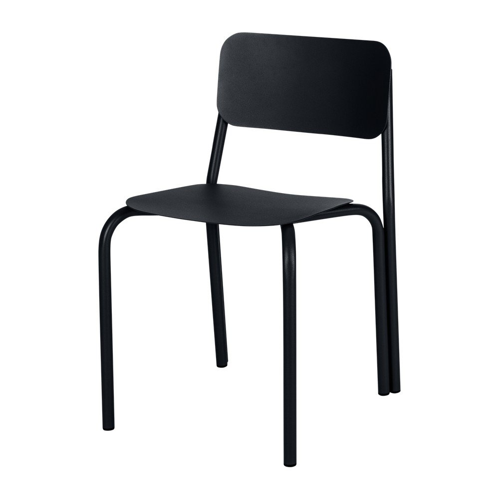 Scaun de grădină negru din metal Kei – noo.ma