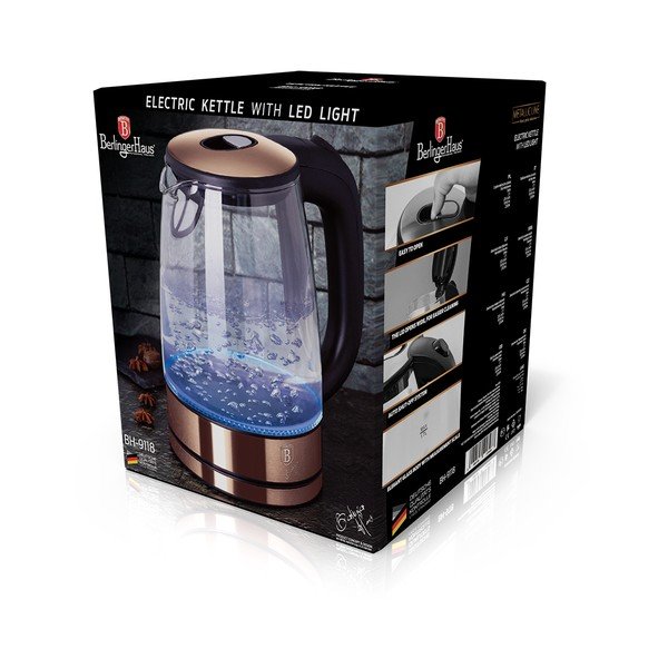 Ceainic electric de 1,7 l Rosegold Metallic Line - BerlingerHaus-image-3