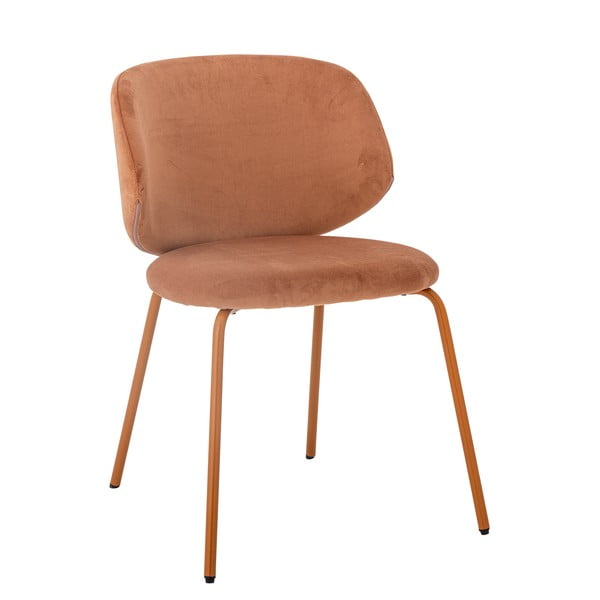 Scaune de dining portocalii 2 buc. din catifea Ponte – Bloomingville