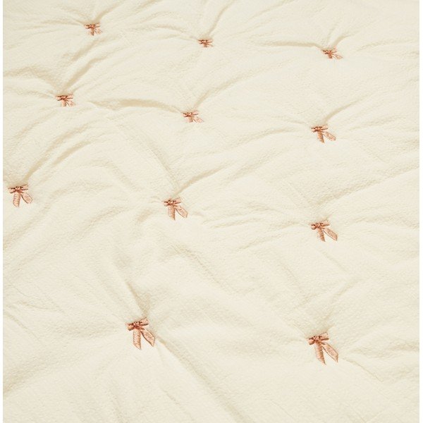 Pătură pentru copii, galben-deschis/roz din bumbac organic matlasată 90x120 cm Bows – Cam Cam Copenhagen-image-2