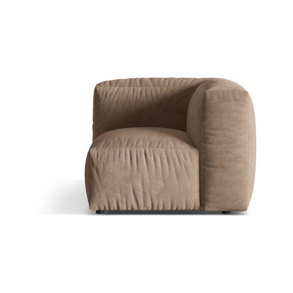 Modul pentru canapea modulară maro deschis cu tapițerie din catifea (cu colț variabil) Martina – Micadoni 