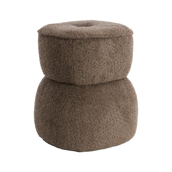 Taburet maro cu tapițerie din stofă bouclé Leyla – Light & Living-image-3