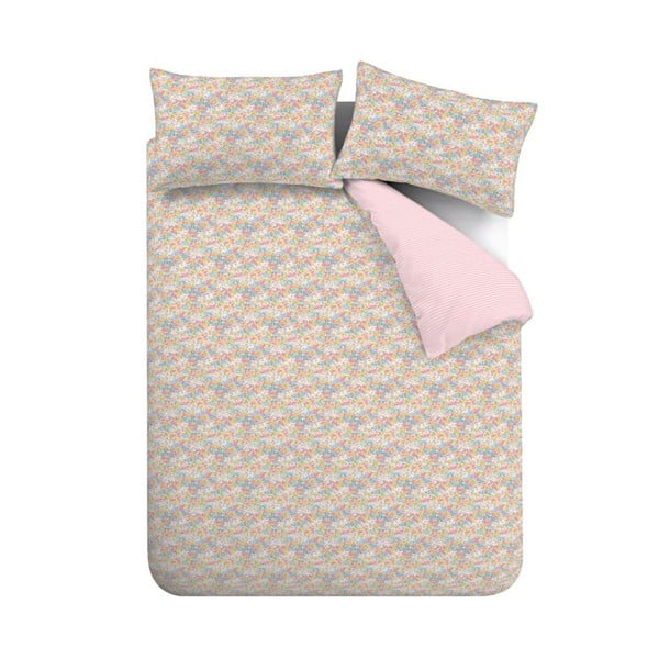 Lenjerie de pat roz pentru pat de o persoană 135x200 cm Darcy Floral – Catherine Lansfield