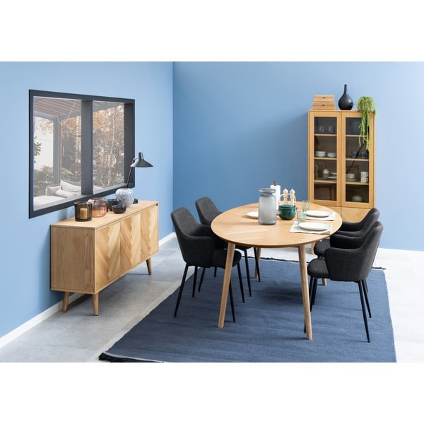 Set de scaune de sufragerie gri antracit 2 buc. tapițat Ilsa – Actona-image-2