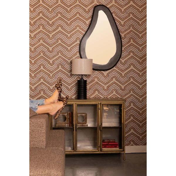 Vitrină aurie din metal 100x80x38,5 cm Gertlush – Dutchbone-image-1