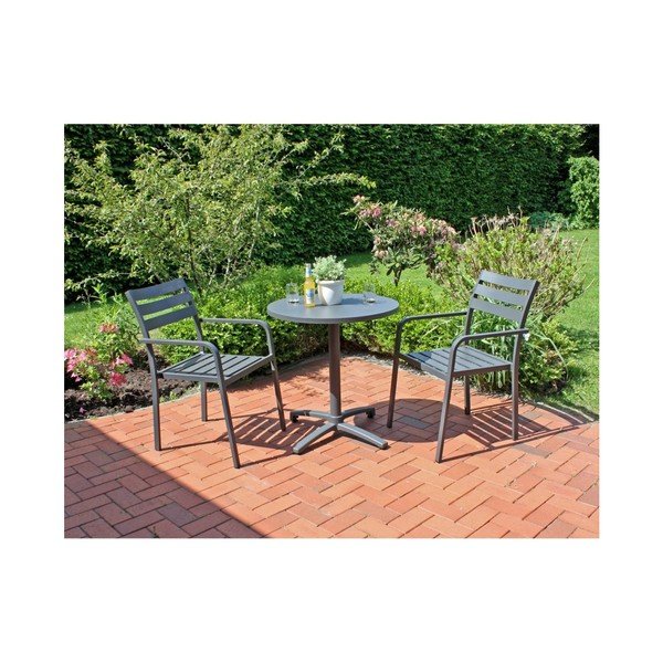 Fotoliu de grădină gri Treviso – Garden Pleasure-image-1