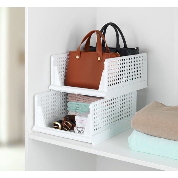 Organizatoare pentru șifonier 2 buc. din plastic - Maximex-image-4