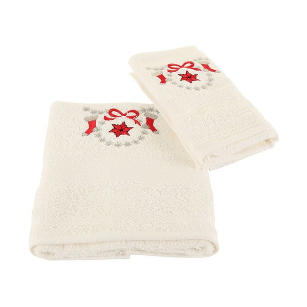 Set de Crăciun prosop alb și prosop mare baie Corap -image-1