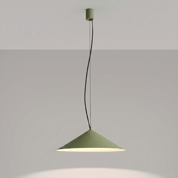 Lustră kaki LED din metal ø 50 cm FINT – Thoro-image-1