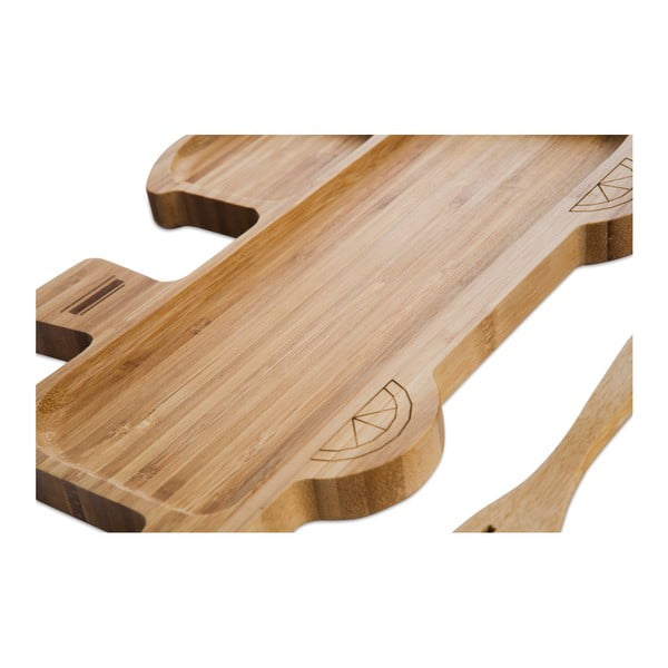 Set pentru copii cu platou și tacâmuri din lemn Bambum Train-image-2