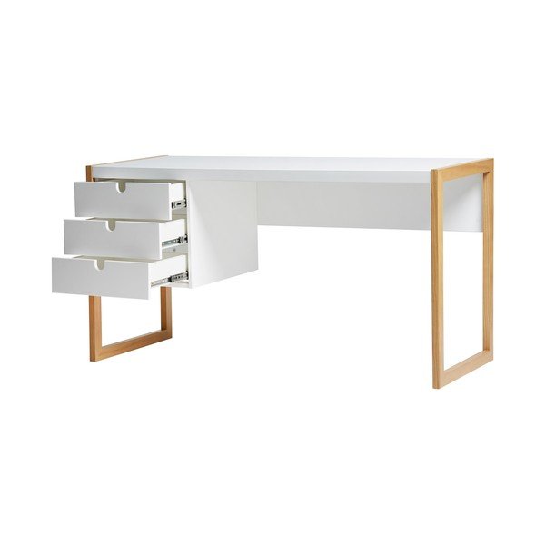 Birou Marckeric Square, 140 x 75 cm, alb-image-1
