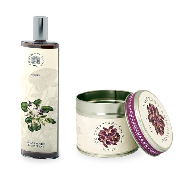 Set spray parfumat de interior și lumânare cu aromă de violete Bahoma London Fragranced