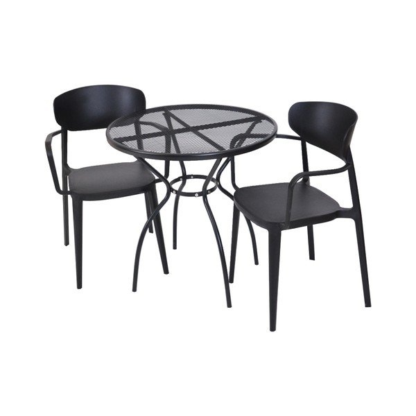 Scaun de grădină negru din plastic Mare – Rojaplast-image-1